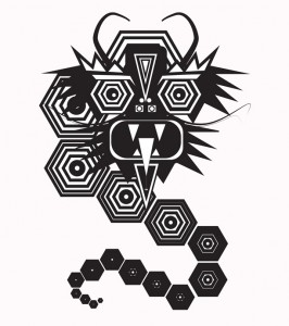 Dragon Vector B&W Painting Single Origin Creative