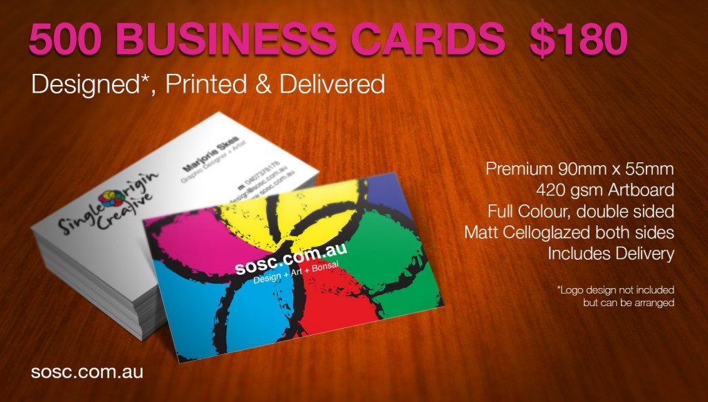 Business Cards Designed, Printed, Delivered